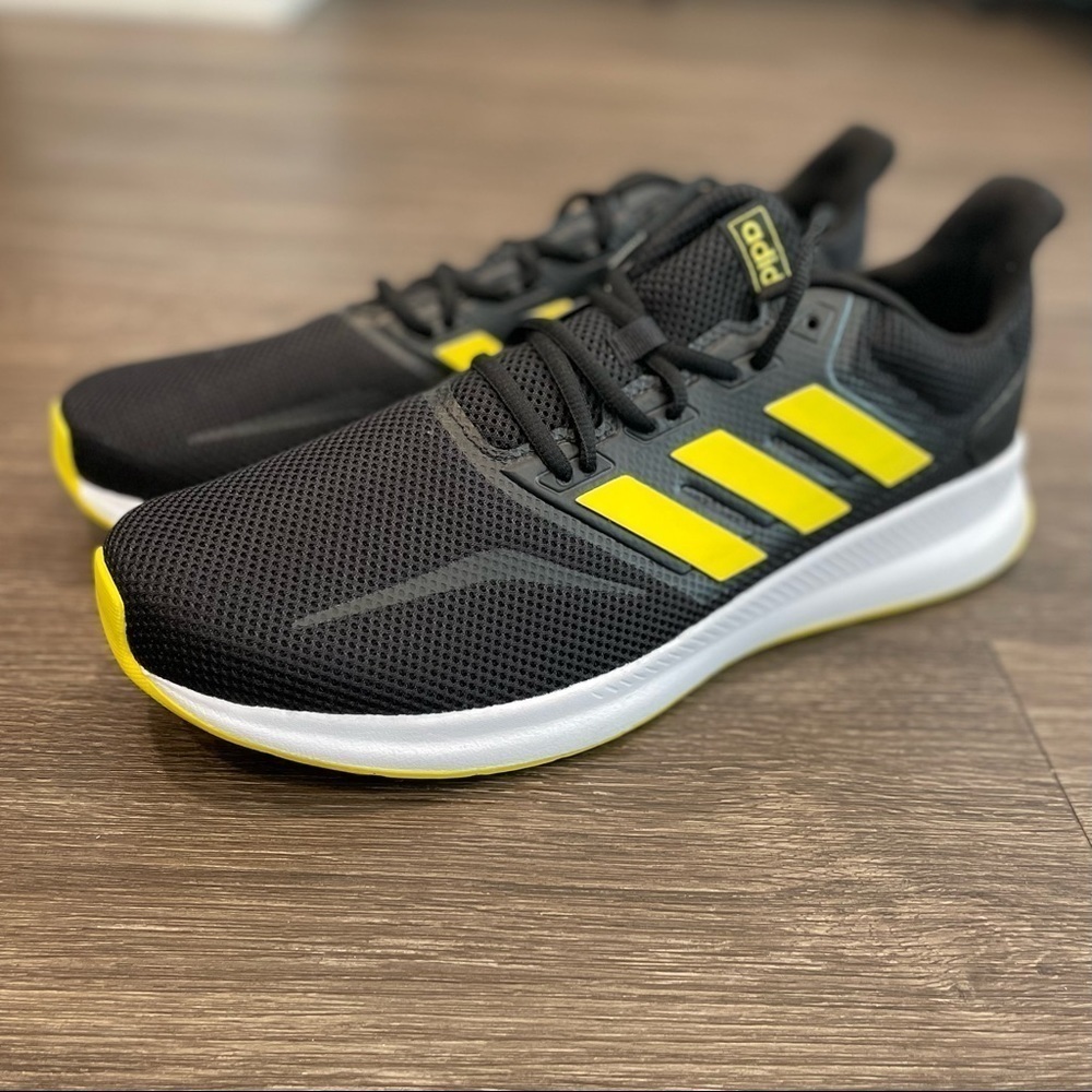 Adidas Runfalcon K 'Shock Yellow' Marathon sz 12 - Picture 3 of 5